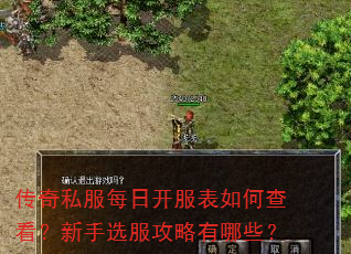 传奇私服每日开服表如何查看?新手选服攻略有哪些? 传奇私服每日开服表如何查看?新手选服攻略有哪些?